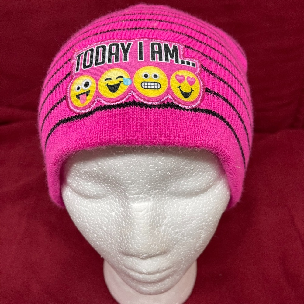 EMOJINATION girls knit winter hat